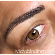 Microblading for a soft and and full brow.