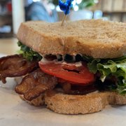BLT is big enough to split. And they don't skimp on the bacon!