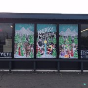 Christmas window painting