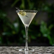 a martini with olives