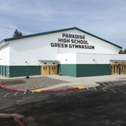 the exterior of paradise high school gymnasium