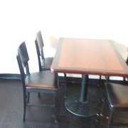Have a seat and enjoy some teriyaki and egg rolls