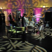 This lounge area was lit from above with gobos