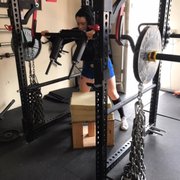 Box Squats with SSB