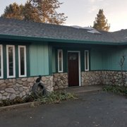 Sheridan Ave Exterior. Green meets blue and Blue Fir, both Behr colors. It looks awesome