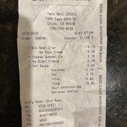 They got it right on my original receipt