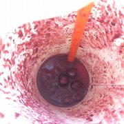 This is the fruit (including the blueberries) at the bottom of my smoothie :/ such a bummer!