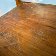 a wood floor in a house