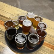 A sampler platter of all the beer they have