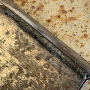 A shot of a practice weld