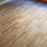 a hardwood floor in a home