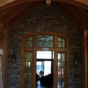the entrance to a home