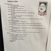 Menu as of July 2024