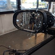 This is the soap on the mirror (and probably lots of other places that I just couldn't see) after the rinse and before the blow dry.