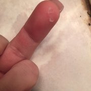 Cut my finger, never stopped to check or apologize.
