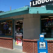 the outside of a liquor store