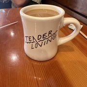 Coffee - dark roast, rich and smooth.