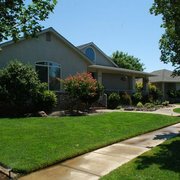 the front yard of a home