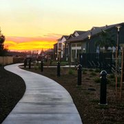 Beautiful sunsets every evening on the walking path.