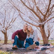 Engagement photography session blooming orchard Chico, CA