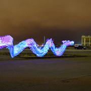 Digital photography & experimental art by Cold Noble Creative- photo shoot on Oakland Embarcadero with the Pixelstick ft. art by Lisa Banks