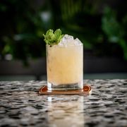 a cocktail on a table