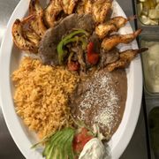 Asada with shrimp plate