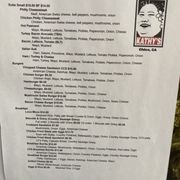 Menu as of July 2024