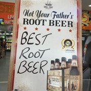 a sign for root beer