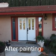 Nice new white front doors