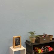 a shelf of tealicious items