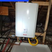 Completed installation in the attic.