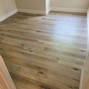 a hardwood floor in a home