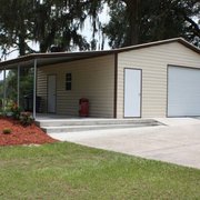 18x25x9 Garage with a 12x25 attached lean-to.