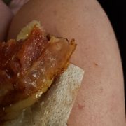 The bacon was flat and see thru! No crunch, no taste!