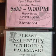 Front Door - Hours May 2021