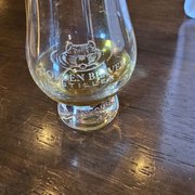 a glass of whiskey