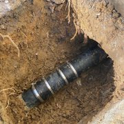 Underground sewer line spot repair for this customer that had a break in the line.