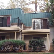 two balconies with balconies on them