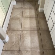 Grout not cleaned from tiles
