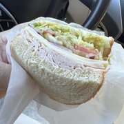 Turkey sandwich for lunch. Yum. Friendly and polite customer service.