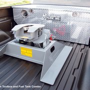 Toolbox and fuel tank combo