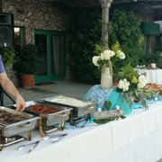 Getting the buffet ready to serve