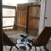 All units have a fenced in patio.