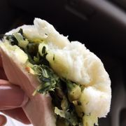 Inside of vegetable bun