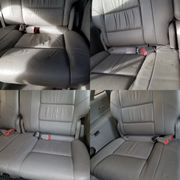 Before and after of leather cleaning