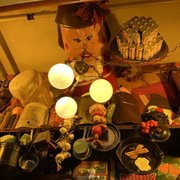 a variety of items on display