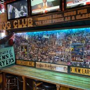 the inside of the bar
