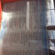 a menu in a window