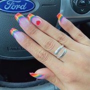 Pride nails done by Lily